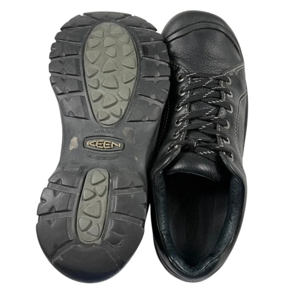 Keen Presidio Hiking Shoes Sneaker Women's 10 Black Leather Casual Oxford